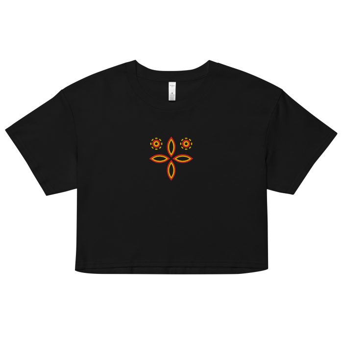 womens-crop-top-black-front-68adb3af71ba6.jpg TG 1 – Embroidery Women’s Crop Top - Image 1