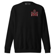 RH 1 – Red – White – Embroidery Premium Sweatshirt - Image 3