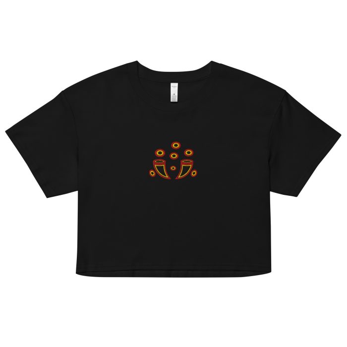 womens-crop-top-black-front-68c268045d5d9.jpg TG 2 – Embroidery Women’s Crop Top - Image 1