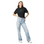RH 1 – Green – White – Embroidery Premium Women’s Heavyweight T-Shirt - Image 4