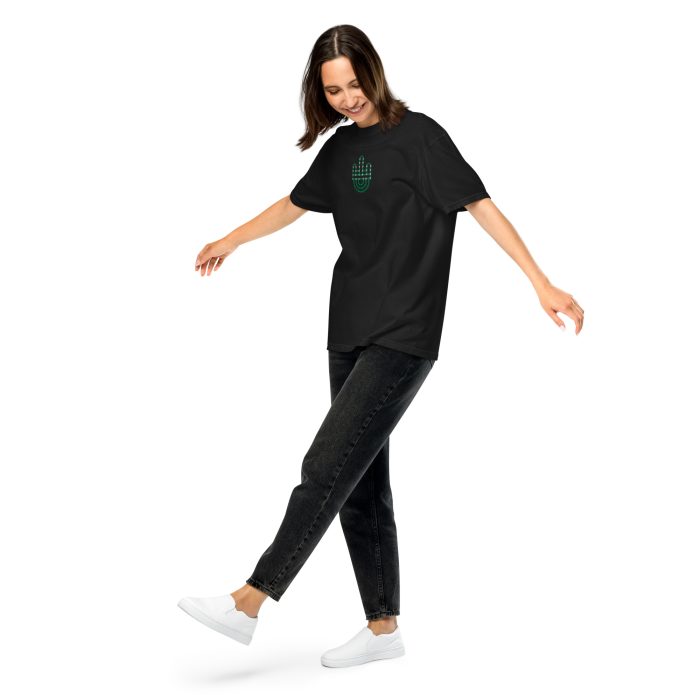 RH 1 – Green – White – Embroidery Premium Women’s Heavyweight T-Shirt - Image 8
