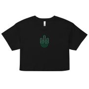 RH 1 – Green – White – Embroidery Women’s Crop Top