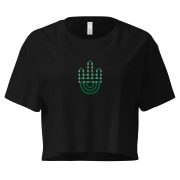RH 1 – Green – White – Embroidery Women’s Crop Top - Image 9