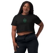 RH 1 – Green – White – Embroidery Women’s Crop Top - Image 15