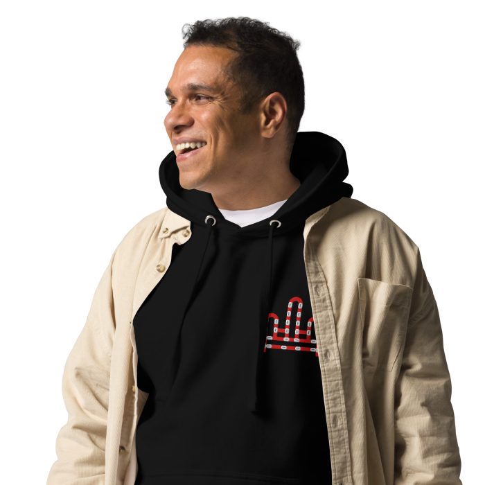 RH 1 – Red – White Embroidery Hoodie - Image 6