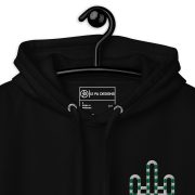 RH 1 – Green - White Embroidery Hoodie - Image 5