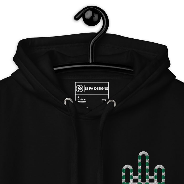 RH 1 – Green - White Embroidery Hoodie - Image 5