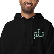 RH 1 – Green - White Embroidery Hoodie - Image 11