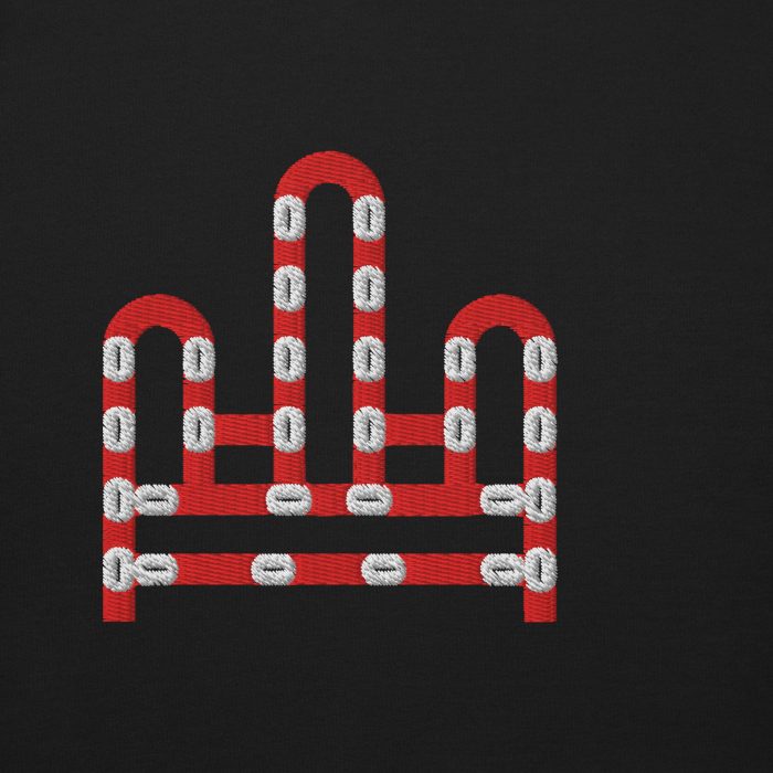 RH 1 – Red – White – Embroidery Premium Sweatshirt - Image 6