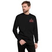 RH 1 – Red – White – Embroidery Premium Sweatshirt - Image 10