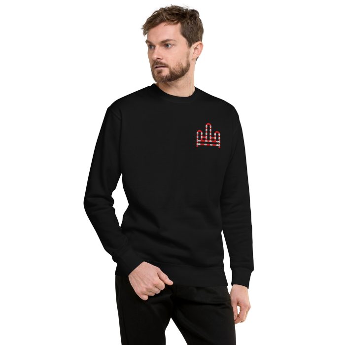 RH 1 – Red – White – Embroidery Premium Sweatshirt - Image 10