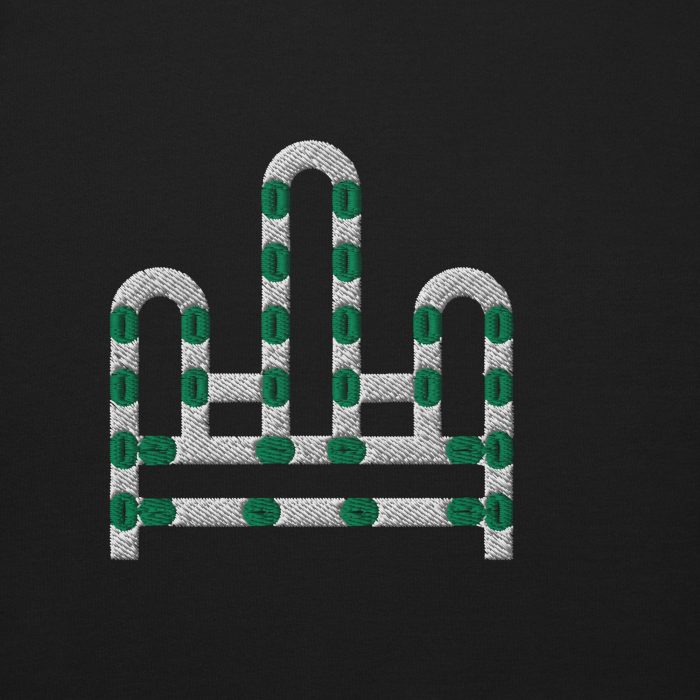 RH 1 – Green - White - Embroidery Premium Sweatshirt - Image 6
