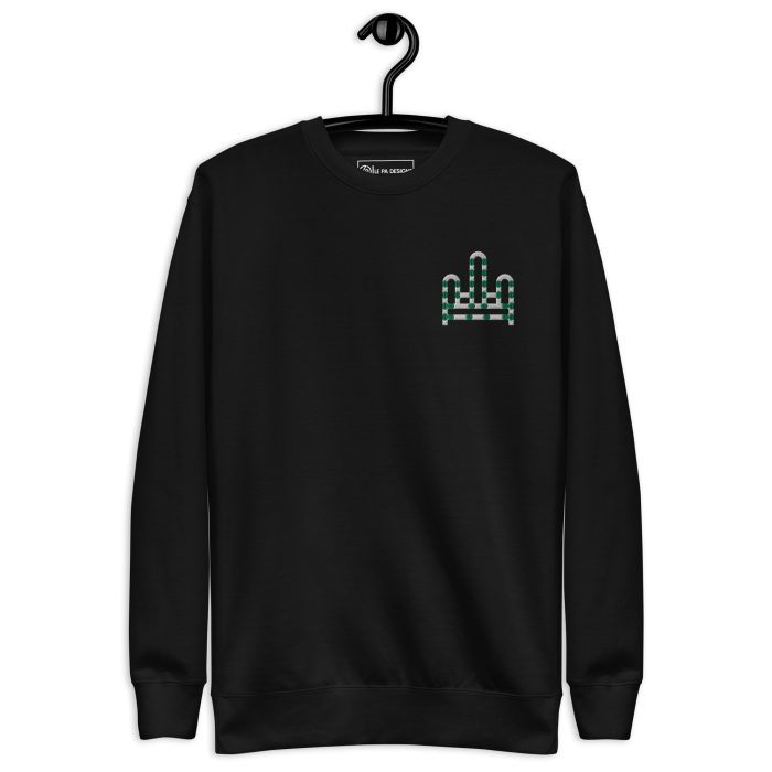 RH 1 – Green - White - Embroidery Premium Sweatshirt - Image 7