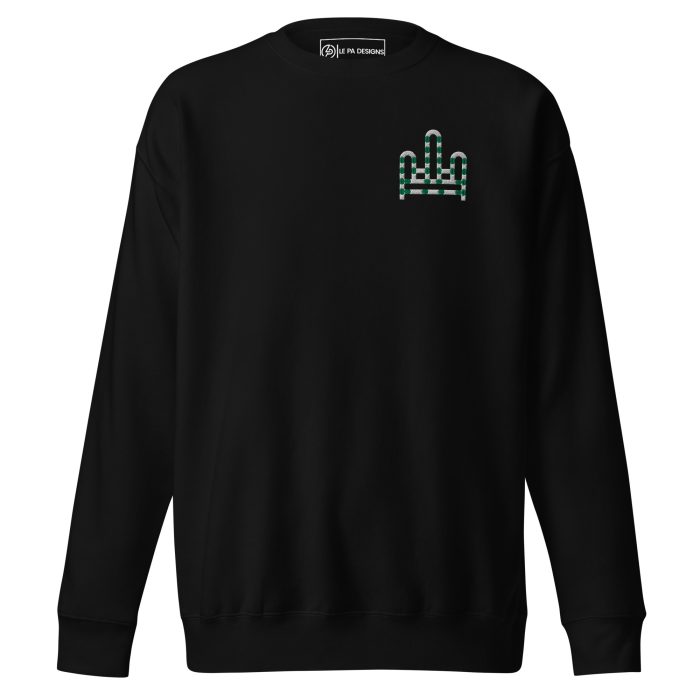 RH 1 – Green - White - Embroidery Premium Sweatshirt - Image 8
