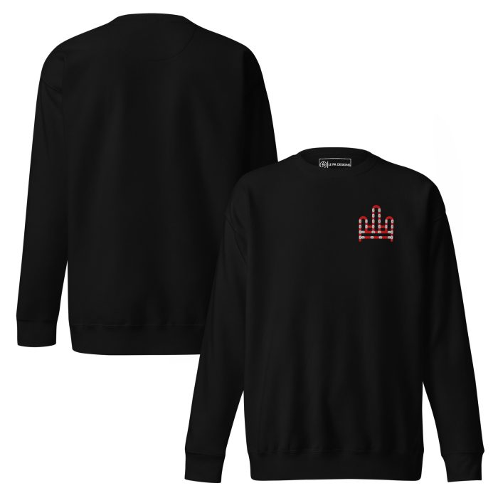 RH 1 – Red – White – Embroidery Premium Sweatshirt - Image 11