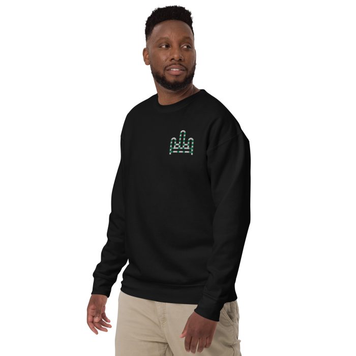 RH 1 – Green - White - Embroidery Premium Sweatshirt - Image 9