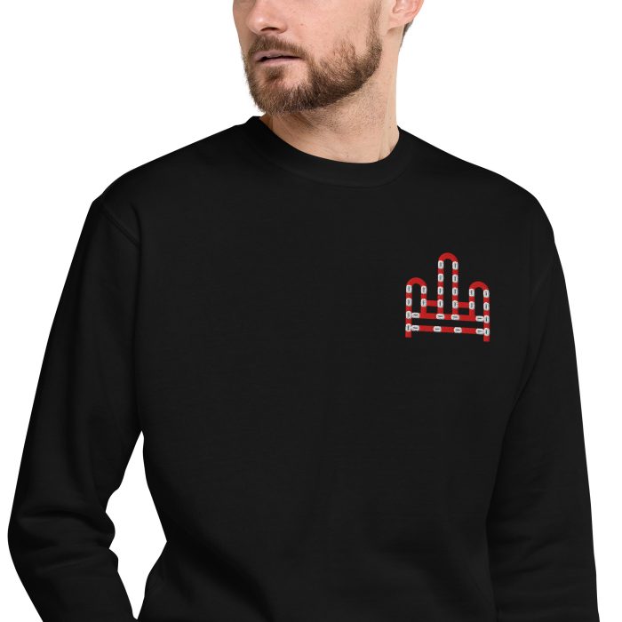 RH 1 – Red – White – Embroidery Premium Sweatshirt - Image 12