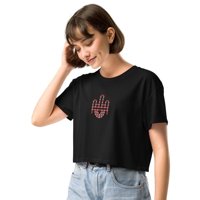 RH 1 – Red Embroidery Women’s Crop Top - Image 6
